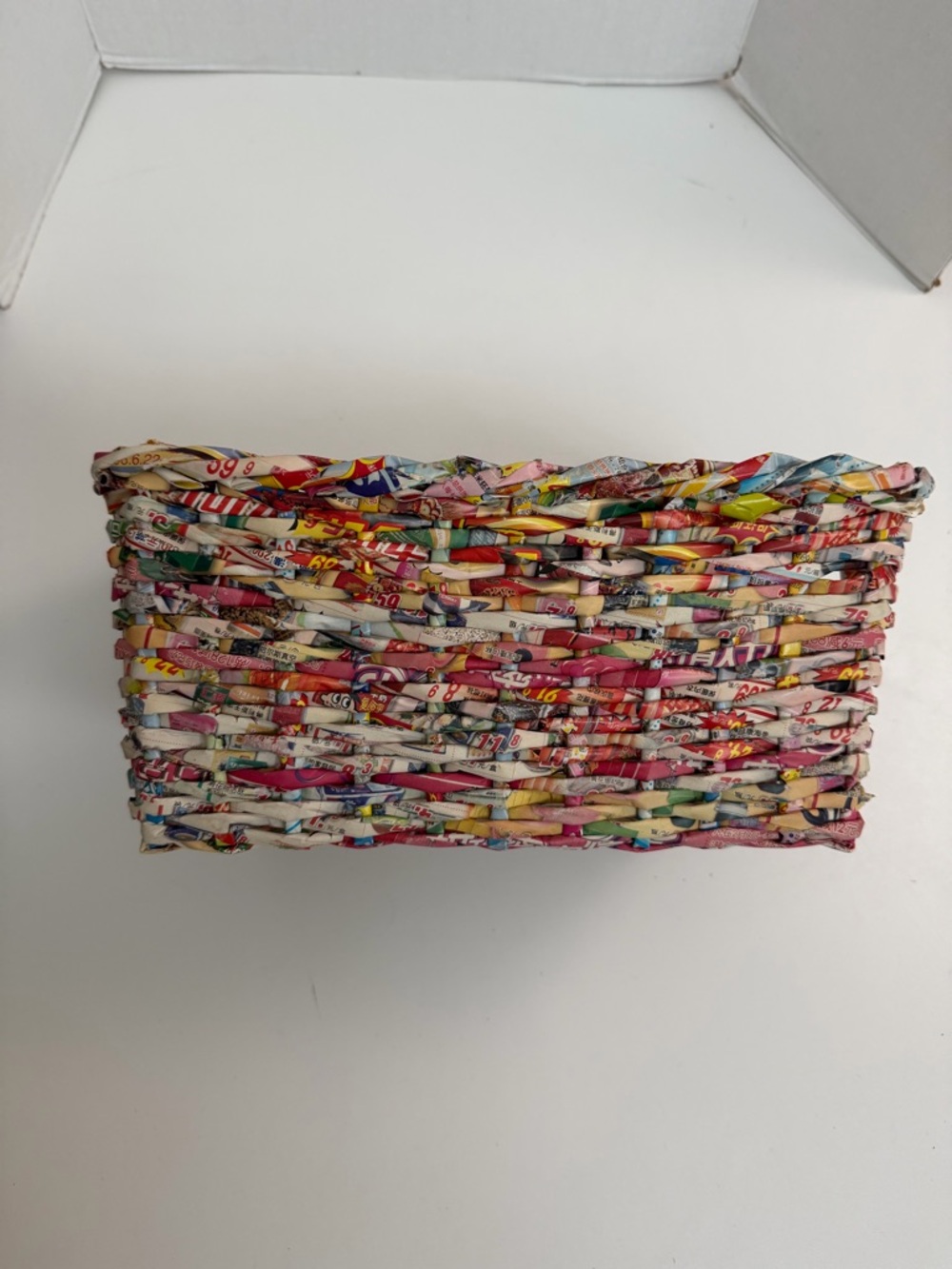 Handwoven Paper Basket Storage Organization Desk Recycled Eco Friendly Medium - Picture 8 of 12